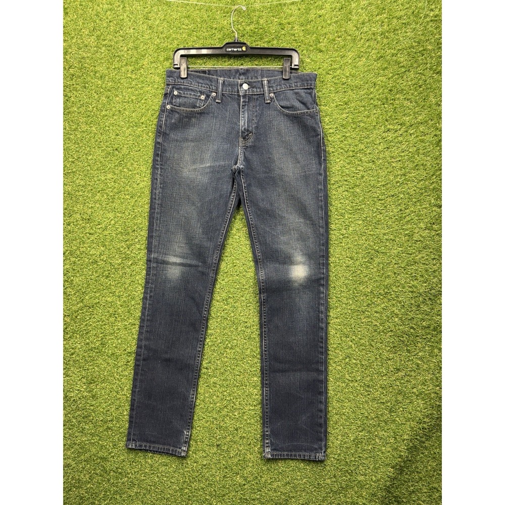 Levis 511 Slim Fit Jeans Mens 32x34 Dark Wash Blue Denim Stretch Pants Casual